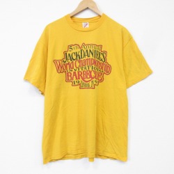 90s 半袖Tシャツ ジャックダニエル イエロー メンズXL相当 | 古着