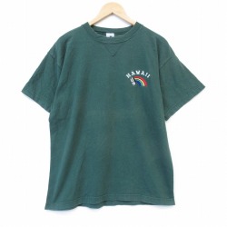 90s 半袖Tシャツ ハワイ グリーン メンズL相当 | 古着