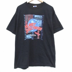 プラネットハリウッド 90s 半袖Tシャツ ブラック メンズXL相当 | 古着