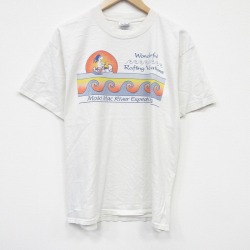 00s 半袖Tシャツ カヌー ホワイト メンズL相当 | 古着