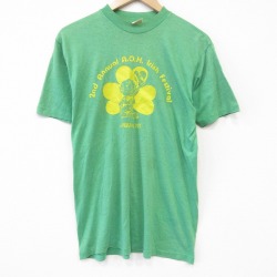 80s 半袖Tシャツ クローバー グリーン メンズM相当 | 古着