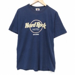 00s 半袖Tシャツ ハードロックカフェ ネイビー メンズL相当 | 古着