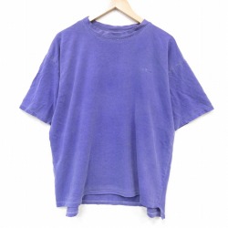 グラミチ 80s 半袖Tシャツ ワンポイントロゴ パープル メンズXL相当 | 古着