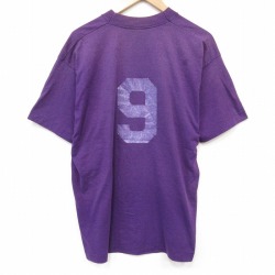 フルーツオブザルーム 90s 半袖Tシャツ 9フェード パープル メンズXL相当 | 古着