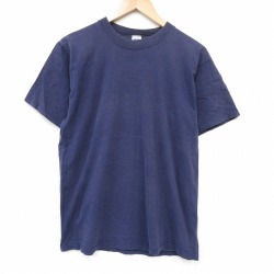 ラッセル 80s 半袖Tシャツ 無地 ネイビー メンズL相当 | 古着