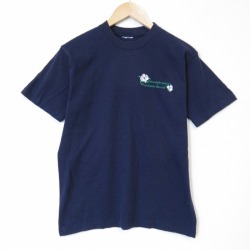 90s 半袖Tシャツ 花 ネイビー メンズM相当 | 古着