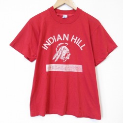 チャンピオン 80s 半袖Tシャツ インディアン レッド メンズL相当 | 古着