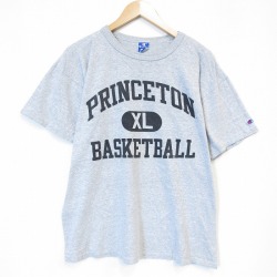 チャンピオン 90s 半袖Tシャツ バスケットボール グレー メンズXL相当 | 古着
