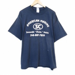 00s 半袖Tシャツ SC ネイビー メンズXL相当 | 古着