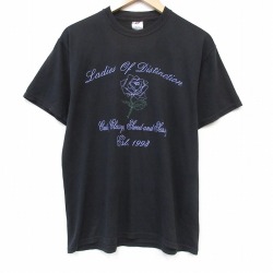 00s 半袖Tシャツ バラ ブラック メンズL相当 | 古着