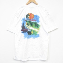 フルーツオブザルーム 00s 半袖Tシャツ バスプロショップ ホワイト メンズXL相当 | 古着