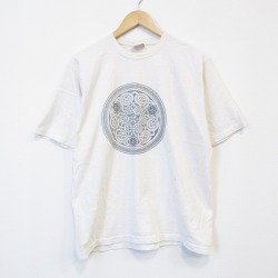 90s 半袖Tシャツ ケルト文様 ベージュ メンズL相当 | 古着