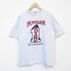 90s 半袖Tシャツ DAD 霜降りグレー メンズXL相当 | 古着