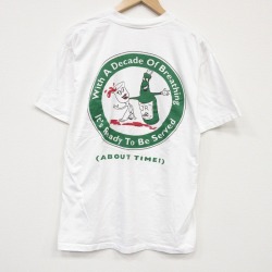 オニータ 90s 半袖Tシャツ ABOUT ホワイト メンズL相当 | 古着