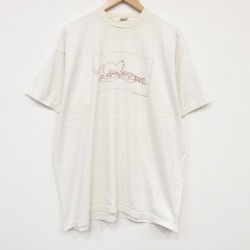 フルーツオブザルーム 90s 半袖Tシャツ ネコ ホワイト メンズXL相当 | 古着