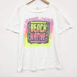 90s 半袖Tシャツ ビーチネイティブ ホワイト メンズL相当 | 古着