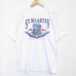 90s 半袖Tシャツ セントマーチン島 ホワイト メンズXL相当 | 古着