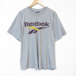 リーボック 00s 半袖Tシャツ ビッグロゴ グレー メンズXL相当 | 古着