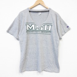 チャンピオン 80s 半袖Tシャツ ミシガンカレッジ グレー メンズL相当 | 古着