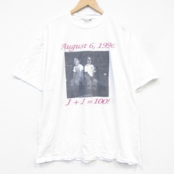 オニータ 90s 半袖Tシャツ フォトプリント ホワイト メンズXL相当 | 古着
