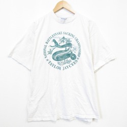 All Sport 90s 半袖Tシャツ ヘビ ホワイト メンズXL相当 | 古着