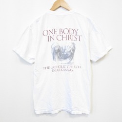 00s 半袖Tシャツ キリスト ホワイト メンズL相当 | 古着