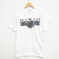 L★古着 オニータ ONEITA 半袖 ビンテージ Tシャツ メンズ 90年代 90s ハワイ コットン クルーネック ホワイト 26jun26
