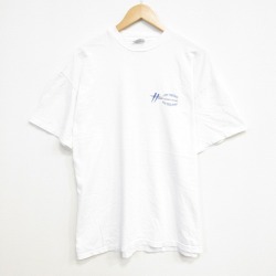 XL★古着 ヘインズ 半袖 ビンテージ Tシャツ メンズ 90年代 90s ビジネス コットン クルーネック USA製 ホワイト 26jun26