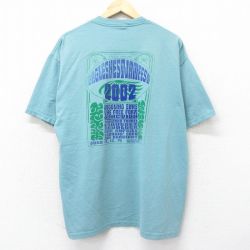 XL★古着 ジャージーズ 半袖 ビンテージ バンド Tシャツ メンズ00年代 00s イーグルスネストジャムフェスト 大きいサイズ クルーネック 薄緑系 グリーン 霜降り 24mar11 中古 メンズ