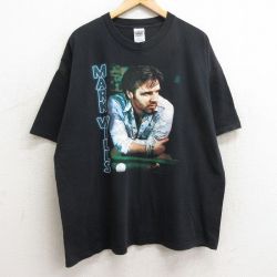 XL★古着 半袖 ビンテージ ロック バンド Tシャツ メンズ 00年代 00s マークウィリス 大きいサイズ コットン クルーネック 黒 ブラック 24apr06 中古