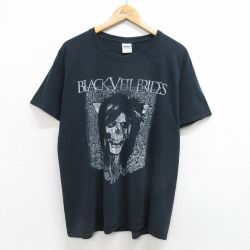 L★古着 半袖 ビンテージ ロック バンド Tシャツ メンズ 00年代 00s ブラックベイルブライズ コットン クルーネック 紺系 ネイビー 24apr19 中古