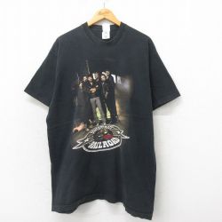 XL★古着 フルーツオブザルーム 半袖 ビンテージ ロック バンド Tシャツ メンズ 90年代 90s コンフェデラットレイルロード 大きいサイズ ロング丈 コットン クルーネック USA製 黒 ブラック 25may12 中古