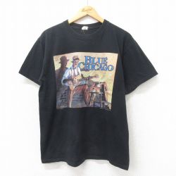 L★古着 半袖 ビンテージ ロック バンド Tシャツ メンズ 00年代 00s クラークランブラー ジョンキャロルドイル コットン クルーネック 黒 ブラック 25may12 中古