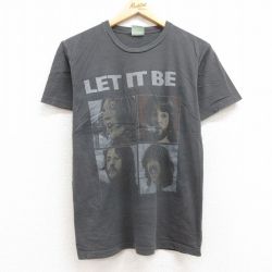 M★古着 半袖 ビンテージ ロック バンド Tシャツ メンズ 00年代 00s ビートルズ The Beatles クルーネック 濃グレー 25jul10 中古
