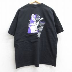 【20%OFF】XL★古着 半袖 ビンテージ ロック バンド Tシャツ メンズ 00年代 00s ルーサーギタージュニアジョンソン コットン クルーネック 黒 ブラック 25aug05 中古