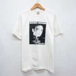 フルーツオブザルーム 00s 半袖Tシャツ マイケルジャクソン ホワイト メンズL相当 | 古着