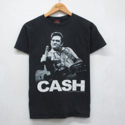 00s 半袖Tシャツ ジョニーキャッシュ ブラック メンズM相当 | 古着