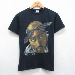 00s 半袖Tシャツ トゥパック2PACプリント ブラック メンズM相当 | 古着