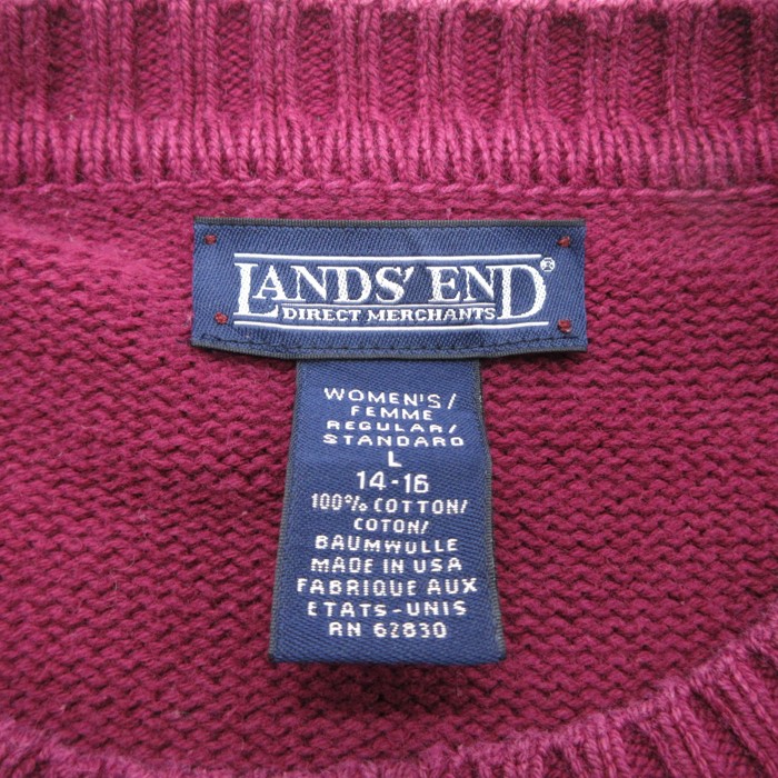古着通販 古着 LANDS'END ランズエンド 長袖 ニット レディース 90年代