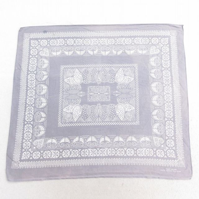 中古 ビンテージ バンダナ 60年代 60s コットン グレー 25may12