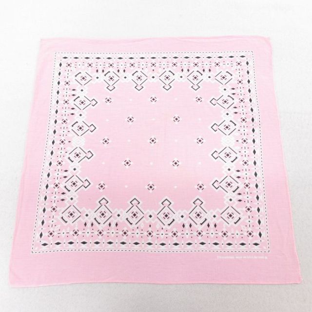 中古 バンダナ 80年代 80s コットン USA製 ピンク 25jul28