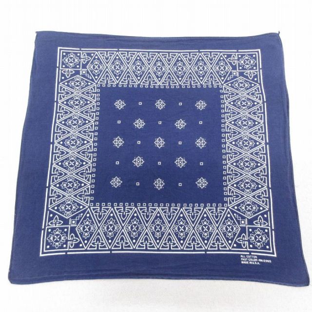 中古 ビンテージ バンダナ 70年代 70s 花柄 コットン USA製 25jul28