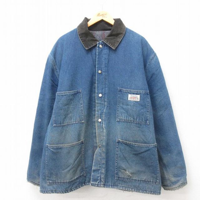 1990年代レア古着　カバーオール 古着 90年代 ディッキーズ Dickies デニムカバーオール メンズM