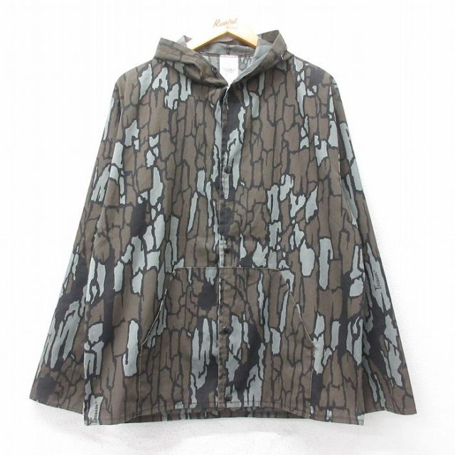 XL★古着 長袖 ハンティング ジャケット パーカー メンズ 90年代 90s TREBARK USA製 茶他 ブラウン 25mar06 中古 アウター