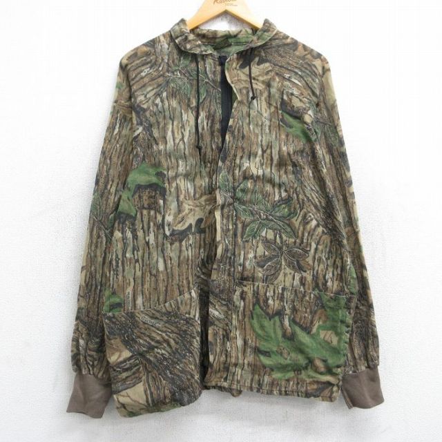 【50%OFF】ハンティング 90s ラグランジャケット リアルツリー ブラウン L | 古着