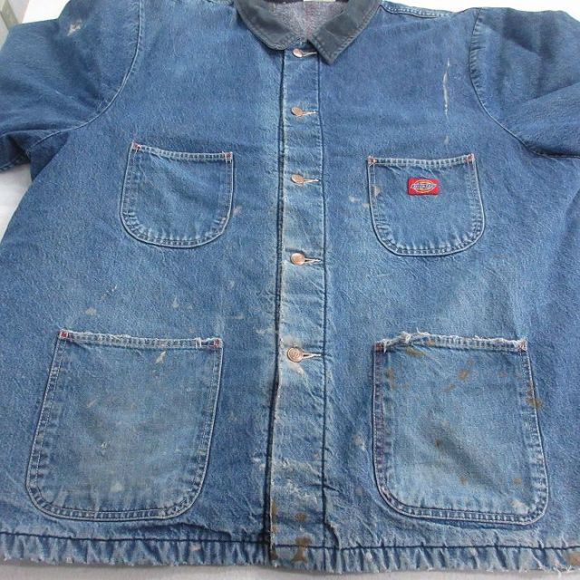 古着通販 XL☆古着 ディッキーズ 長袖 カバーオール メンズ 80年代 80s