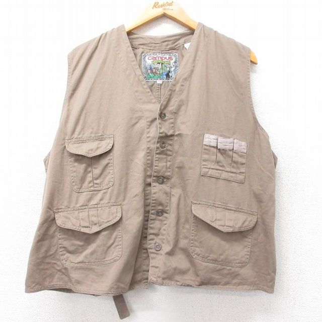 【50%OFF】00s ハンティングベスト ブラウン L | 古着