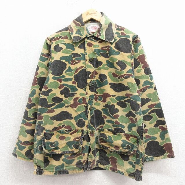 M★古着 SAFTBAK 長袖 ハンティング ジャケット メンズ 90年代 90s ダックハンターカモ USA製 緑他 迷彩 25dec19