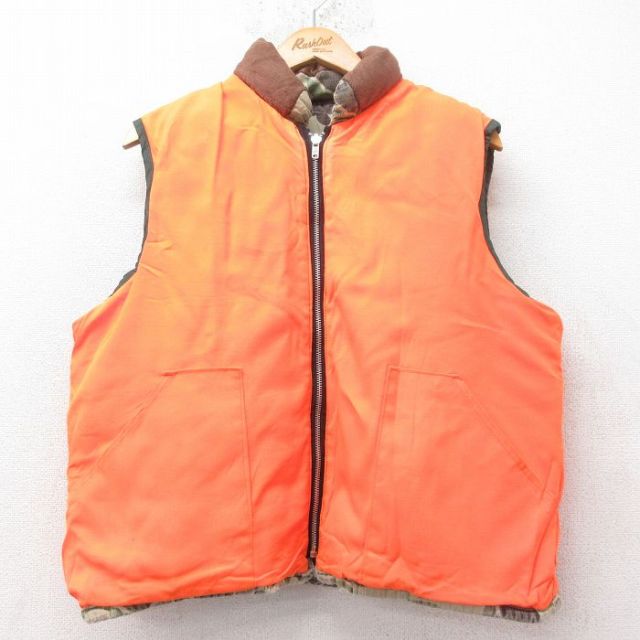 古着通販 L☆古着 ハンティング ベスト メンズ 80年代 80s ダック