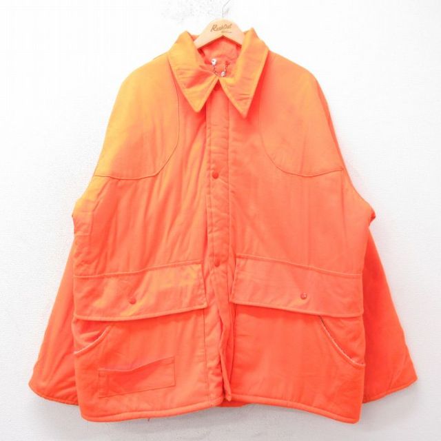 古着通販 XL☆古着 長袖 ハンティング ジャケット メンズ 80年代 80s
